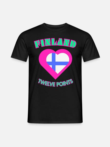 Finland Twelve Points - 12 points for Finland - Men's T-Shirt - black