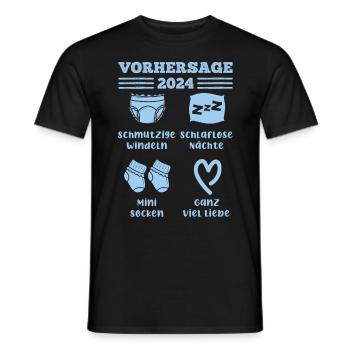 Bald Papa 2024 werdende Mama 2024 Babyparty - Männer T-Shirt - Schwarz - Vorne - AI Model Male 178 light (178cm)