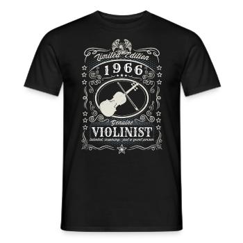 Vintage 1966 Violinist Geburtstag Geschenk Hobby - Männer T-Shirt - Schwarz - Vorne - AI Model Male 178 light (178cm)