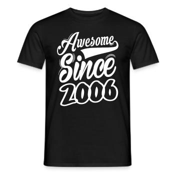Awesome Since 2006 - Men's T-Shirt - black - Front - AI Model Male 178 light (178cm)