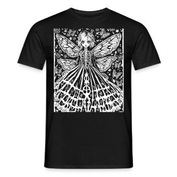 Fairycore Aesthetics Skeleton Fairy Goth Gothic G - Men's T-Shirt - black - Front - AI Model Male 178 light (178cm)