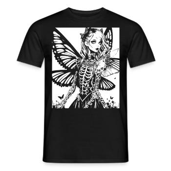 Fairycore Aesthetics Grunge Skeleton Fairy Goth G - Men's T-Shirt - black - Front - AI Model Male 178 light (178cm)