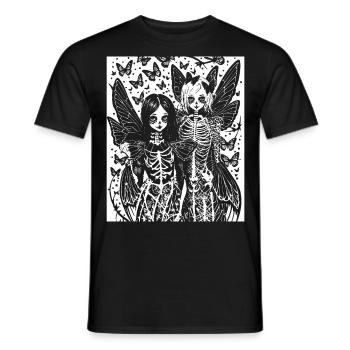 Fairycore Esthétique Squelette Fée Goth Gothique G - T-shirt homme - noir - Devant - AI Model Male 178 light (178cm)