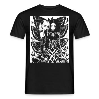 Fairycore Ästhetik Grunge Skelett Fee Goth G - Männer T-Shirt - Schwarz - Vorne - AI Model Male 178 light (178cm)