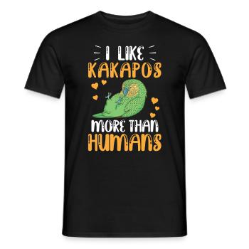 Kakapo more like flightless parrot Kakapo - Men's T-Shirt - black - Front - AI Model Male 178 light (178cm)