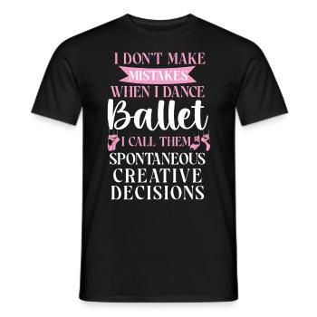 Ballet Danseuse Danse Ballerine - T-shirt homme - noir - Devant - AI Model Male 178 light (178cm)
