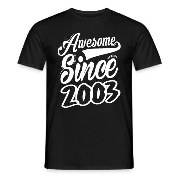 Awesome Since 2003 - Men's T-Shirt - black - Front - AI Model Male 178 light (178cm)