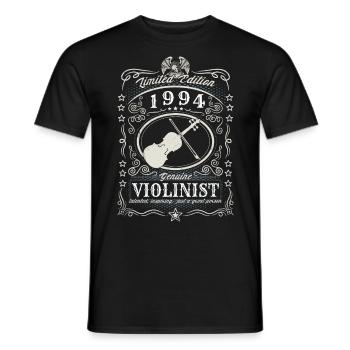 Vintage 1994 Violinist Geburtstag Geschenk Hobby - Männer T-Shirt - Schwarz - Vorne - AI Model Male 178 light (178cm)