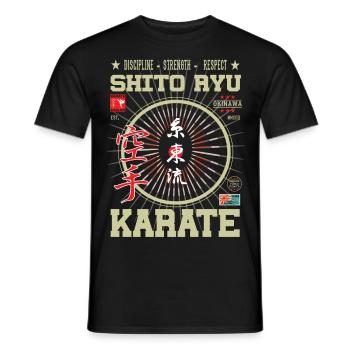 Shito Ryu Karate Okinawa Design - Männer T-Shirt - Schwarz - Vorne - AI Model Male 178 light (178cm)