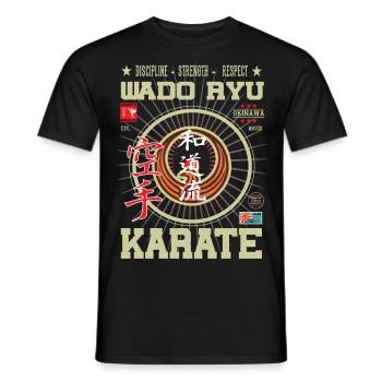 Wado-Ryu Karate Okinawa Design - Men's T-Shirt - black - Front - AI Model Male 178 light (178cm)