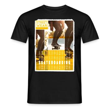 Skateboarding Skate Skater Skateboard Sk8 Vintage - T-shirt homme - noir - Devant - AI Model Male 178 light (178cm)