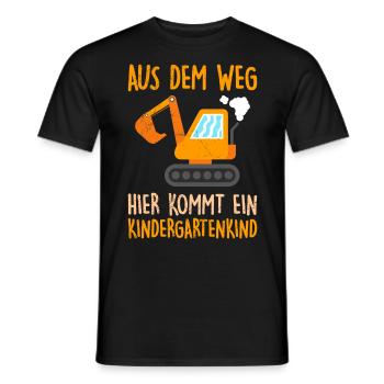 Kiga Aus dem Weg hier komt ein Kindergartenkind - Männer T-Shirt - Schwarz - Vorne - AI Model Male 178 light (178cm)