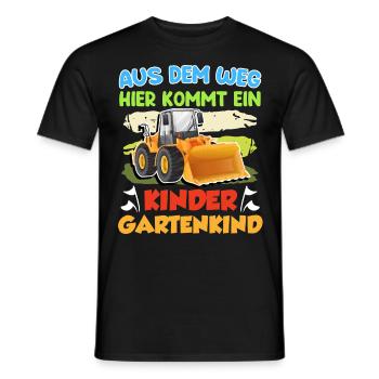 Aus dem Weg hier kommt ein Kinder Gartenkind - Männer T-Shirt - Schwarz - Vorne - AI Model Male 178 light (178cm)