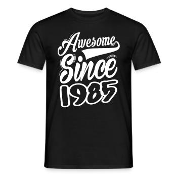 Awesome Since 1985 - Men's T-Shirt - black - Front - AI Model Male 178 light (178cm)