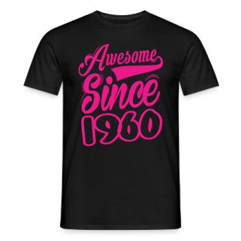 Génial depuis 1960 - T-shirt homme - noir - Devant - AI Model Male 178 light (178cm)