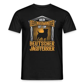 Mein Deutscher Jagdterrier ist Seelenverwandter - Männer T-Shirt - Schwarz - Vorne - AI Model Male 178 light (178cm)