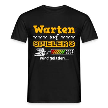 Werdende Mama wird geladen 2024 Warten Spieler 3 - Männer T-Shirt - Schwarz - Vorne - AI Model Male 178 light (178cm)