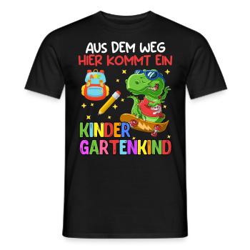 Aus dem Weg hier kommt ein Kinder Gartenkind - Männer T-Shirt - Schwarz - Vorne - AI Model Male 178 light (178cm)