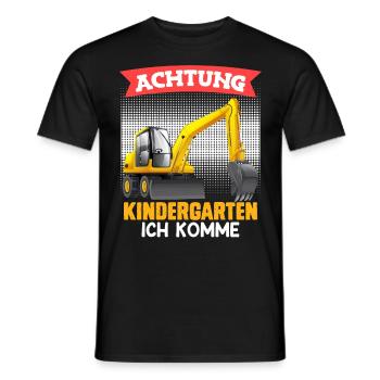 Kindergarten ich komme Kindergartenkinder Kiga - Männer T-Shirt - Schwarz - Vorne - AI Model Male 178 light (178cm)