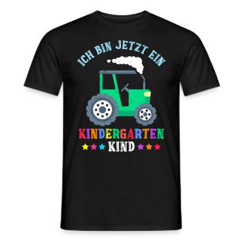 Ich bin jetzt ein Kindergartenkind Kiga Kinder - Männer T-Shirt - Schwarz - Vorne - AI Model Male 178 light (178cm)