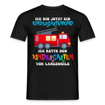 Ich bin jetzt ein Kindergartenkind Kindergarten - Männer T-Shirt - Schwarz - Vorne - AI Model Male 178 light (178cm)