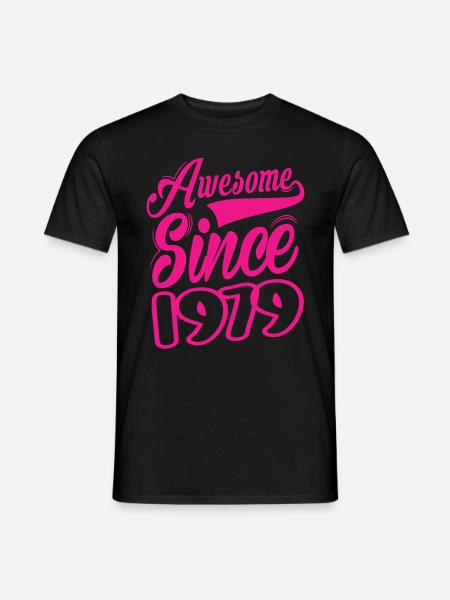 Awesome Since 1979 - Männer T-Shirt - Schwarz