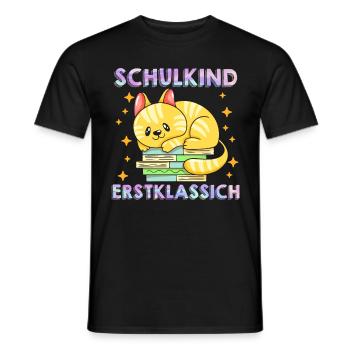 Schulkind Erstklassig Einschulung 1. Klasse - Männer T-Shirt - Schwarz - Vorne - AI Model Male 178 light (178cm)