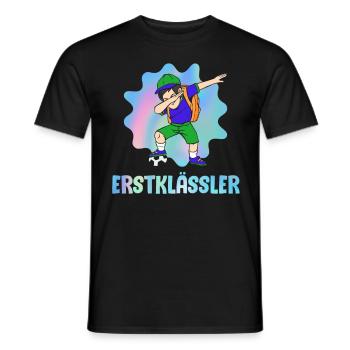 Erstklässler Schulkind Einschulung 1. Klasse - Männer T-Shirt - Schwarz - Vorne - AI Model Male 178 light (178cm)