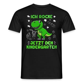 Ich rocke jetzt den Kindergarten Kita - Männer T-Shirt - Schwarz - Vorne - AI Model Male 178 light (178cm)