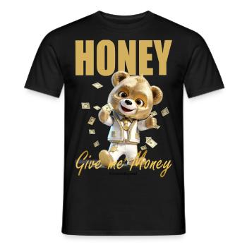 CHÉRIE DONNE-MOI TON ARGENT - T-shirt homme - noir - Devant - AI Model Male 178 light (178cm)