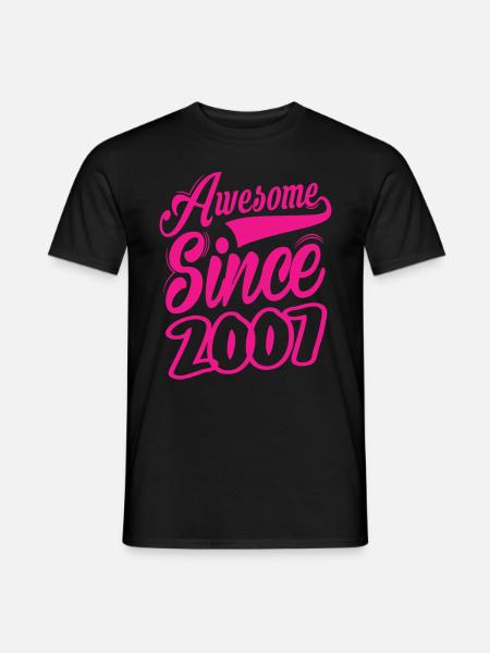 Awesome Since 2007 - Men's T-Shirt - black