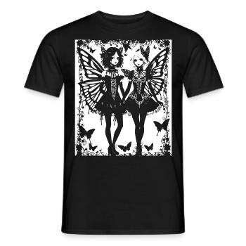 Fairycore Aesthetics Skeleton Fairy Goth Grunge G - Men's T-Shirt - black - Front - AI Model Male 178 light (178cm)