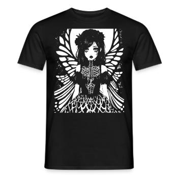 Fairycore Ästhetik Skelett Fee Goth Gothic G - Männer T-Shirt - Schwarz - Vorne - AI Model Male 178 light (178cm)