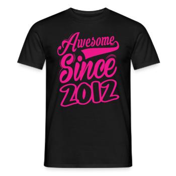 Awesome Since 2012 - Men's T-Shirt - black - Front - AI Model Male 178 light (178cm)