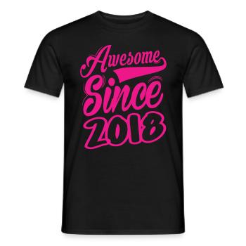 Awesome Since 2018 - Men's T-Shirt - black - Front - AI Model Male 178 light (178cm)