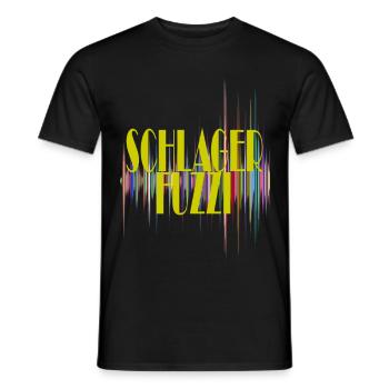 SCHLAGERFUZZI - Männer T-Shirt - Schwarz - Vorne - AI Model Male 178 light (178cm)