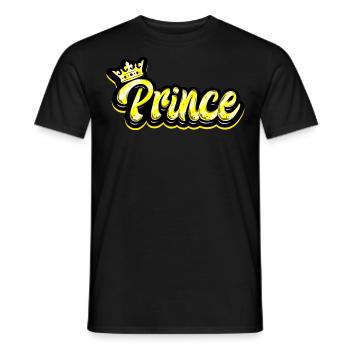 Cooles Prince Motiv mit Krone - Männer T-Shirt - Schwarz - Vorne - AI Model Male 178 light (178cm)