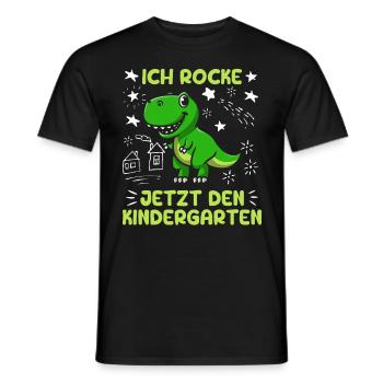 Ich rocke jetzt den Kindergarten Kita - Männer T-Shirt - Schwarz - Vorne - AI Model Male 178 light (178cm)