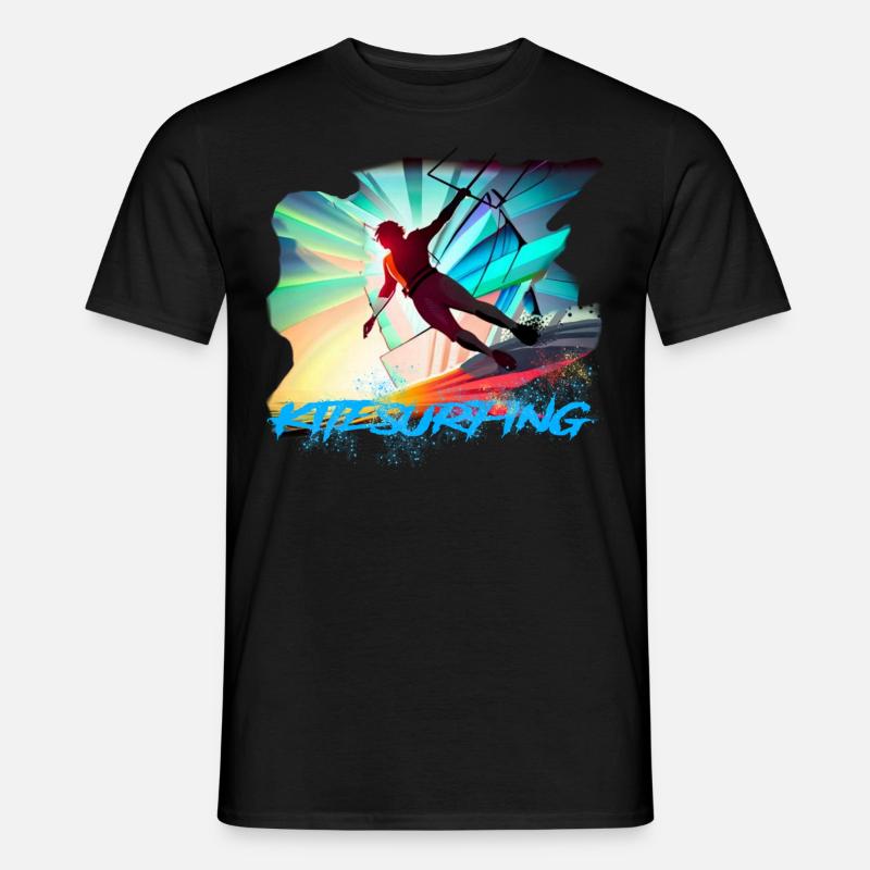 Kitesurfing - Männer T-Shirt - Schwarz