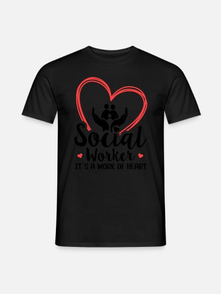 Social Worker Its A Work of Heart Social Worker - Männer T-Shirt - Schwarz