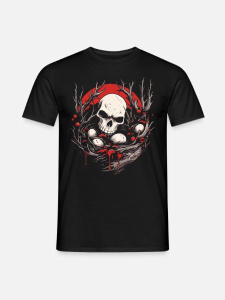 Bad Apple Totenkopf - Skull And Eggs In A Nest - Männer T-Shirt - Schwarz