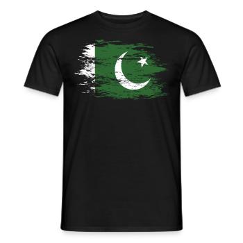 Pakistan flag used - Men's T-Shirt - black - Front - AI Model Male 178 light (178cm)