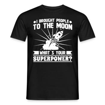 Raumfahrtingenieur Brought People To The Moon - Männer T-Shirt - Schwarz - Vorne - AI Model Male 178 light (178cm)