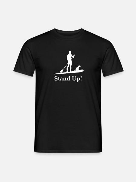 standup paddeln - Männer T-Shirt - Schwarz