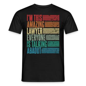Vintage Rechtsanwalt Rechtsanwältin Geschenk Retro - Männer T-Shirt - Schwarz - Vorne - AI Model Male 178 light (178cm)