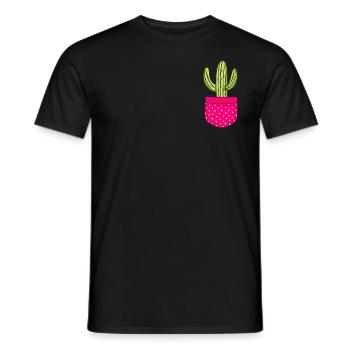 Kaktusliebhaber Sukkulenten Botanik Garten - Männer T-Shirt - Schwarz - Vorne - AI Model Male 178 light (178cm)