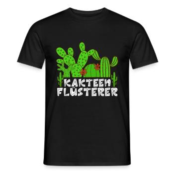 Kakteen Flüsterer Kaktusliebhaber Sukkulenten - Männer T-Shirt - Schwarz - Vorne - AI Model Male 178 light (178cm)