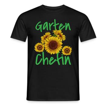 Garten Chefin Sonnenblumen Gartenfreundin Blumen - Männer T-Shirt - Schwarz - Vorne - AI Model Male 178 light (178cm)