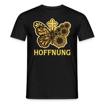 Hoffnung Frühling Sonnenblumen Sonnenschein - Männer T-Shirt - Schwarz - Vorne - AI Model Male 178 light (178cm)