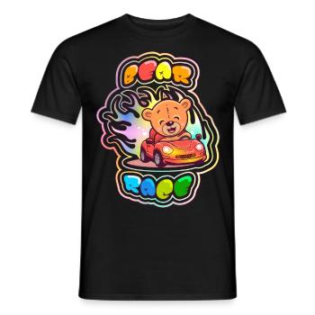 Course de l'ours en peluche 1 - T-shirt homme - noir - Devant - AI Model Male 178 light (178cm)
